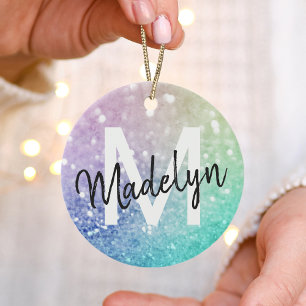 Pastel Glitter Bokeh BackgroundGlam Elegant Glitte Keramisch Ornament
