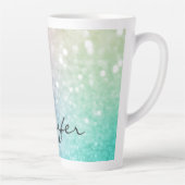 Pastel Glitter Bokeh BackgroundGlam Elegant Glitte Latte Mok (Rechts)