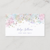 Pastel Glitter Confetti Visitekaartje (Voorkant)