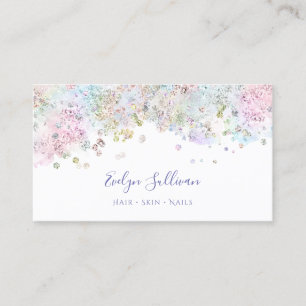 Pastel Glitter Confetti Visitekaartje