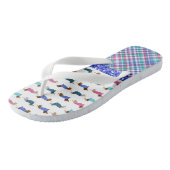 Pastel Glitter Dachshund-Teenslippers Teenslippers (Schuin)