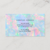 Pastel glitter druppels visitekaartje (Achterkant)