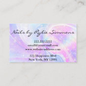 Pastel Glitter Holographic Visitekaartje (Achterkant)