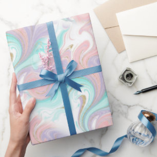 Pastel Glitter Ombre Regenboog Kleur Patroon Cadeaupapier