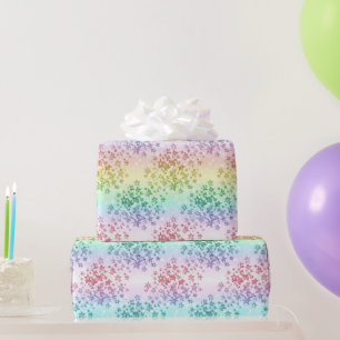 Pastel Glitter Ombre Regenboog Kleur Patroon Cadeaupapier