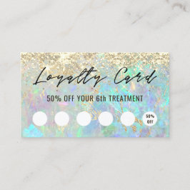 Pastel Glitter Opal Achtergrond Loyaliteit Card Visitekaartje