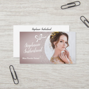 Pastel Glitter Optocht Zakelijke Kaart Visitekaartje