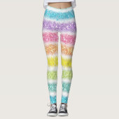 Pastel Glitter Rainbow Leggings (Voorkant)