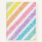 Pastel Glitter Rainbow Notitieboek (Voorkant)