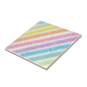 Pastel Glitter Rainbow Tegeltje (Zijkant)