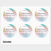 Pastel glitter water kleur shea boter label (Vel)
