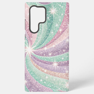 Pastel glitter werveling Telefoonhoes Samsung Galaxy Hoesje