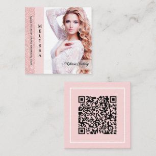 Pastel Glitz Aangepaste Pageant Koningin Profielka Contactkaartje