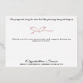 Pastel Glitz Folie Pageant Dank u kaart (Achterkant)