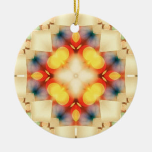Pastel gloed binnenlicht: Gold Blue Roze Ornament