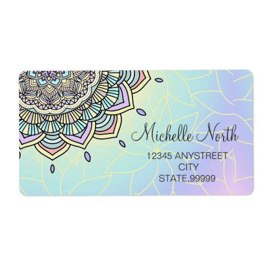 Pastel Glow Mandala ID359 Etiket (Voorkant)