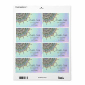 Pastel Glow Mandala ID359 Etiket (Full Sheet)