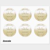 Pastel Gold Cream Product Labels diamanten Initial (Vel)