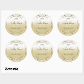 Pastel Gold Cream Produit Logo Étiquette et Initia (Feuille)