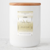 Pastel Gold Cream Produit Logo Étiquette et Initia (Devant)