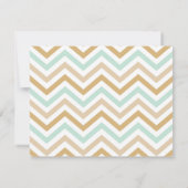 Pastel Gold en Green Zig Zag Baby Wishes (Achterkant)