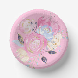 Pastel Gold Glitter Flower Papieren Kommen