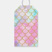 Pastel Gold Glitter Flowers Cadeaulabel (Achterkant)