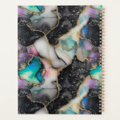 Pastel Gold Glitter Marmer Modern Planner (Achterkant)