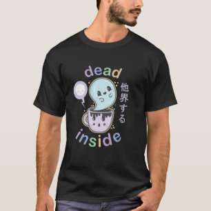 Pastel Goth Dood Van Binnen Koffie Geest Creepy Sc T-shirt