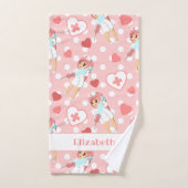 Pastel Goth Pink Kawaii Nurse Vaccine (Serviette à main)