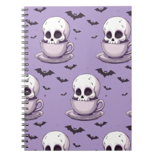Pastel Goth Skull in Teacup Notitieboek