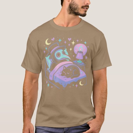 Pastel Goth Sleeping Plague Doctorshirt Sleep fami T-shirt (Voorkant)