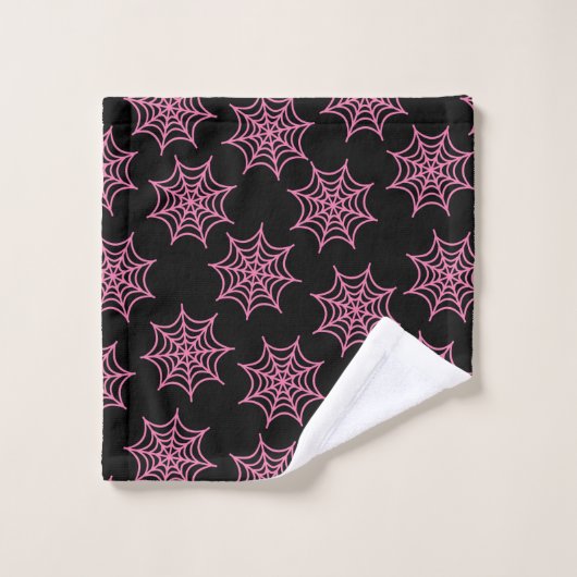 Pastel Goth Spider Web Pink (Gant de toilette)
