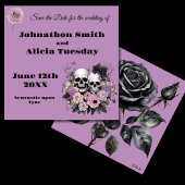 Pastel Goth stijl bruiloft Stationery Hekserij Save The Date