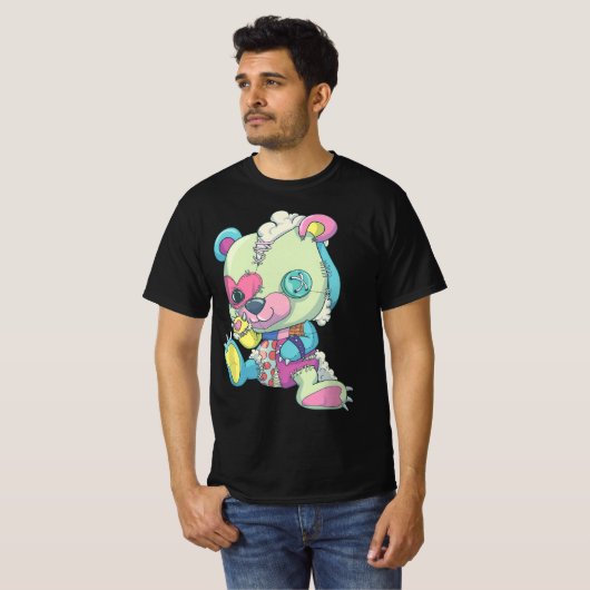 Pastel Goth Teddy Bear  T-shirt (Voorkant volledig)