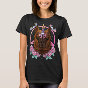 Pastel Gothic Alpaca Pagan Creepy Menhera Alpaca T-shirt