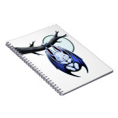 Pastel Gothic Bat Bunny Moonlight Notitieboek (Rechterzijde)