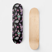 Pastel Gothic Bat Lover Halloween Patroon Skateboard (Voorkant)