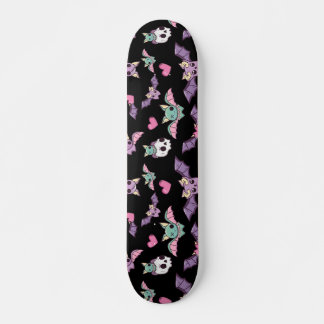 Pastel Gothic Bat Lover Halloween Patroon Skateboard