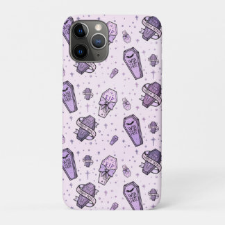 Pastel Gothic Coffins Patroon iPhone 11 Pro Hoesje