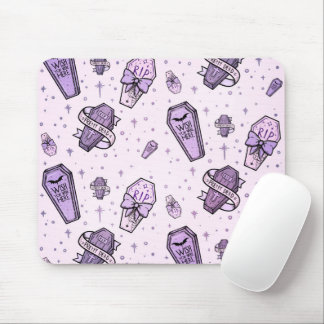 Pastel Gothic Coffins Patroon Muismat