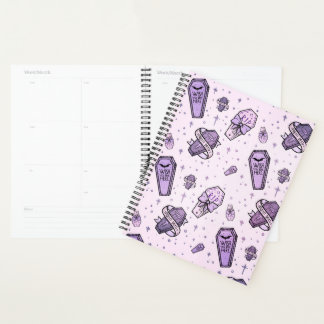 Pastel Gothic Coffins Patroon Planner