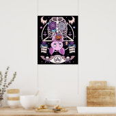 Pastel Gothic Creepy Kawaii Gift Chibi Halloween Poster (Keuken)