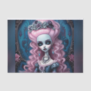 Pastel Gothic Creepy Marie Antionette Decoupage Tissuepapier