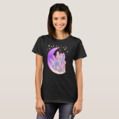 Pastel Gothic Crystal Cluster Glowing Moon Witch T-shirt (Voorkant volledig)