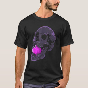 Pastel Gothic esthetische schedel Apple Fruit Skel T-shirt