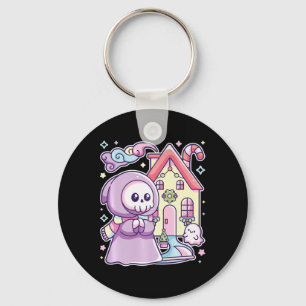 Pastel Gothic Grim Reaper Xmas Halloween Easy Cost Sleutelhanger