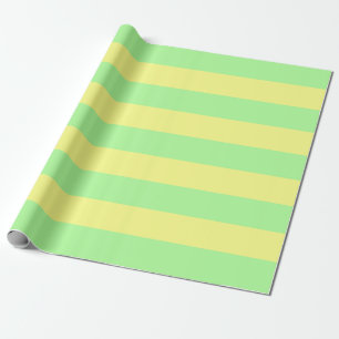 Pastel Gothic Groene en Gele Awning Stripes Cadeaupapier