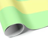 Pastel Gothic Groene en Gele Awning Stripes Cadeaupapier (Rol Hoek)