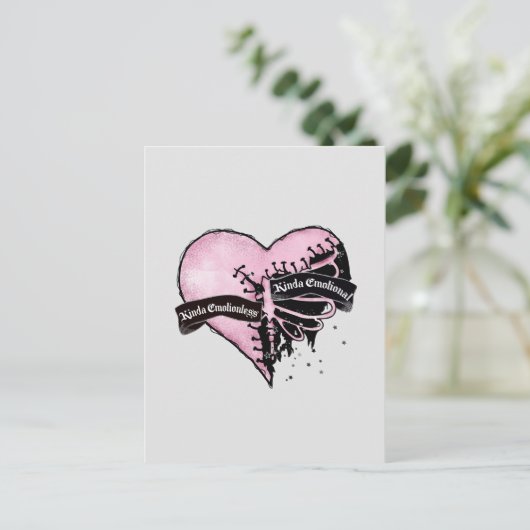 Pastel Gothic Heart | Emotioneel en onbeweeglijk Briefkaart (Staand voorkant)